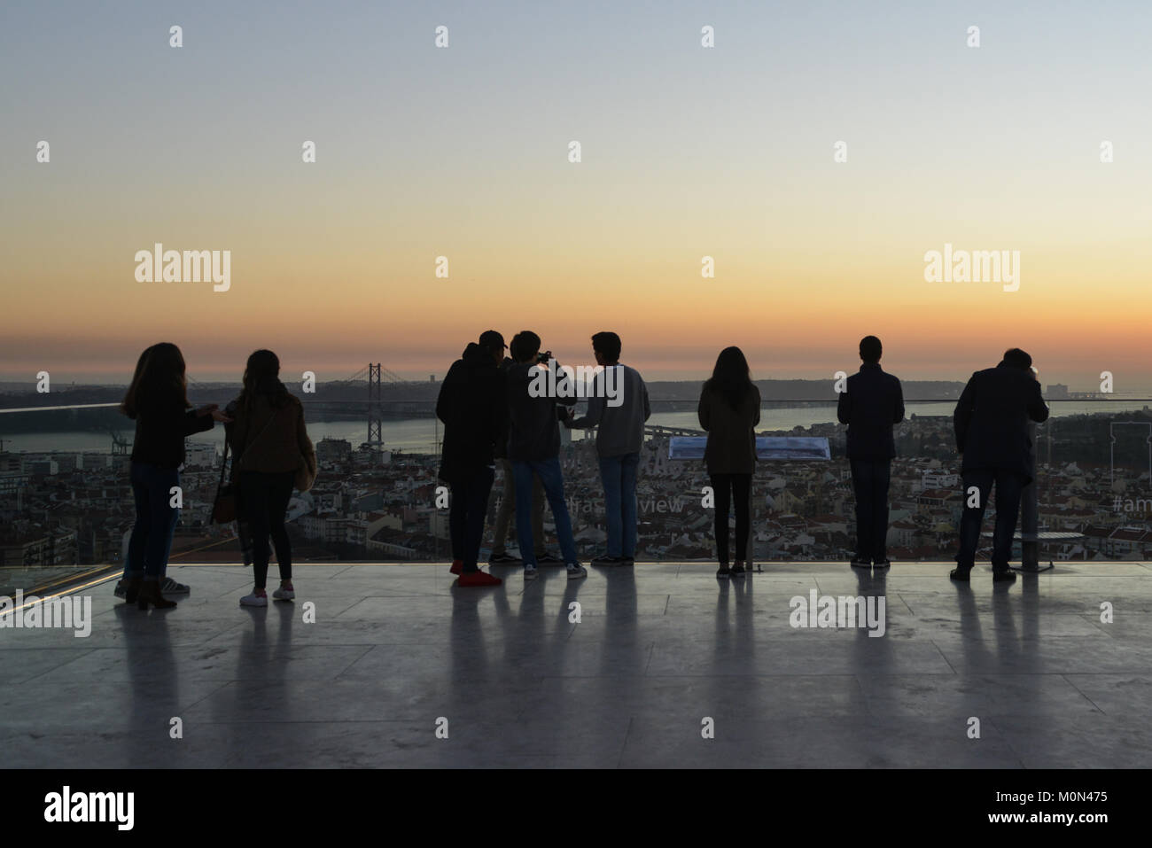 Lissabon, Dezember 2017 Stockfoto