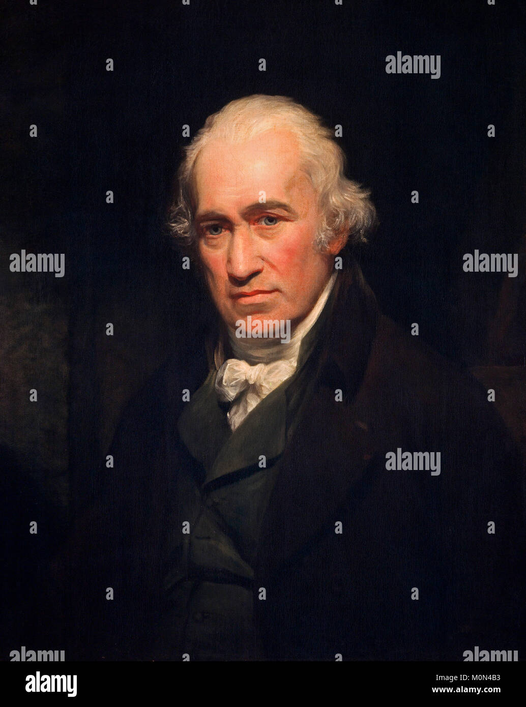 James Watt. Porträt des 18 thC Maschinenbauer und Erfinder der Kondensation Dampfmaschine. Gemälde von John Partridge nach Sir William Beechey, Öl auf Leinwand, 1806 Stockfoto