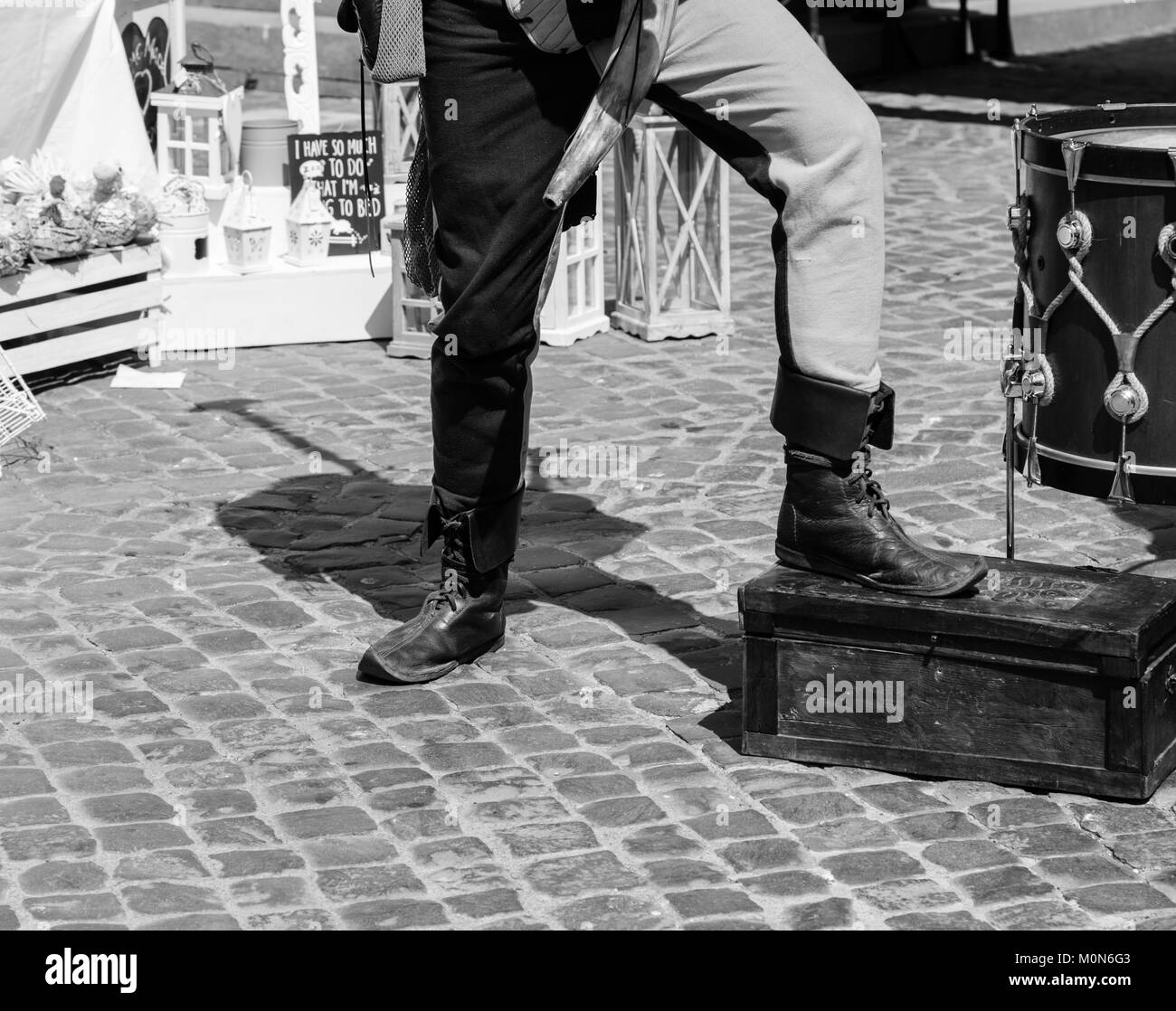 Formello, Latium, Italien Musiker auf Anzeige während dem Dorffest im historischen Zentrum Stockfoto