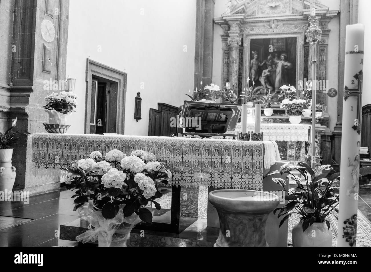 Formello, Latium, Italien die Schönheit der Kirche von San Lorenzo Martire Stockfoto