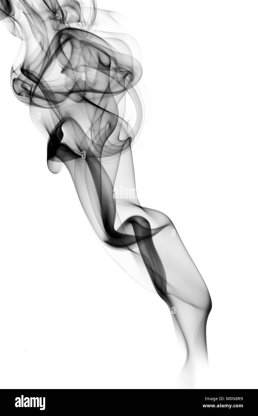 Abstrakte Rauch Muster über dem weißen Hintergrund Stockfoto