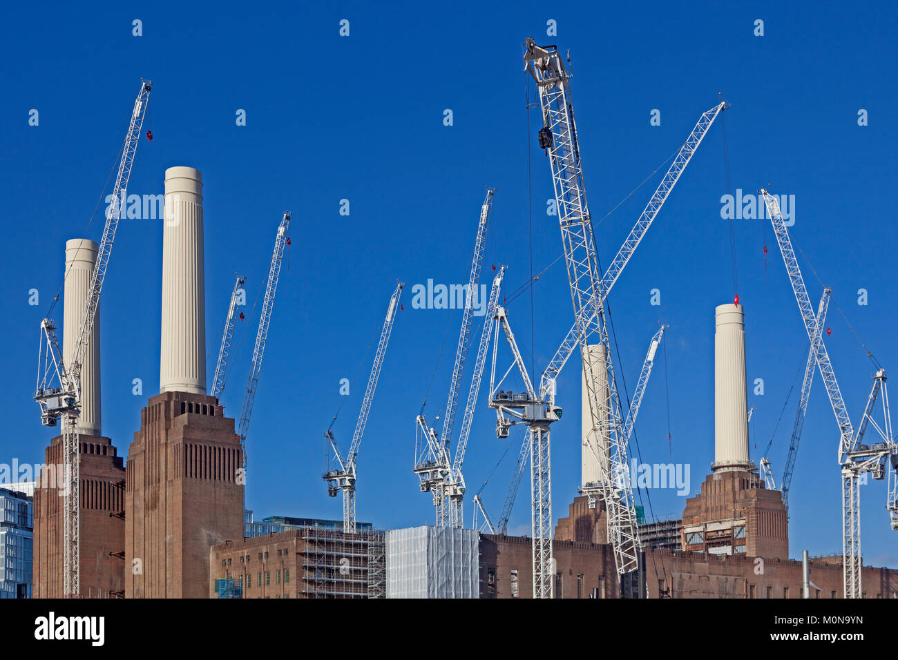 London, Battersea Re - die Bauarbeiten auf dem ehemaligen Battersea Power Station. Januar 2018 Stockfoto