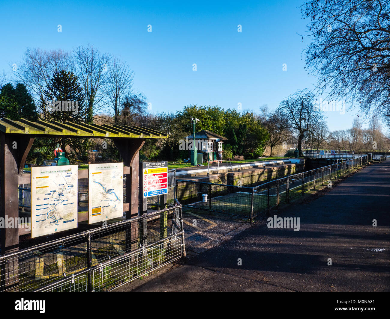 Caversham Lock, Themse, Caversham, Reading, Berkshire, England. Stockfoto