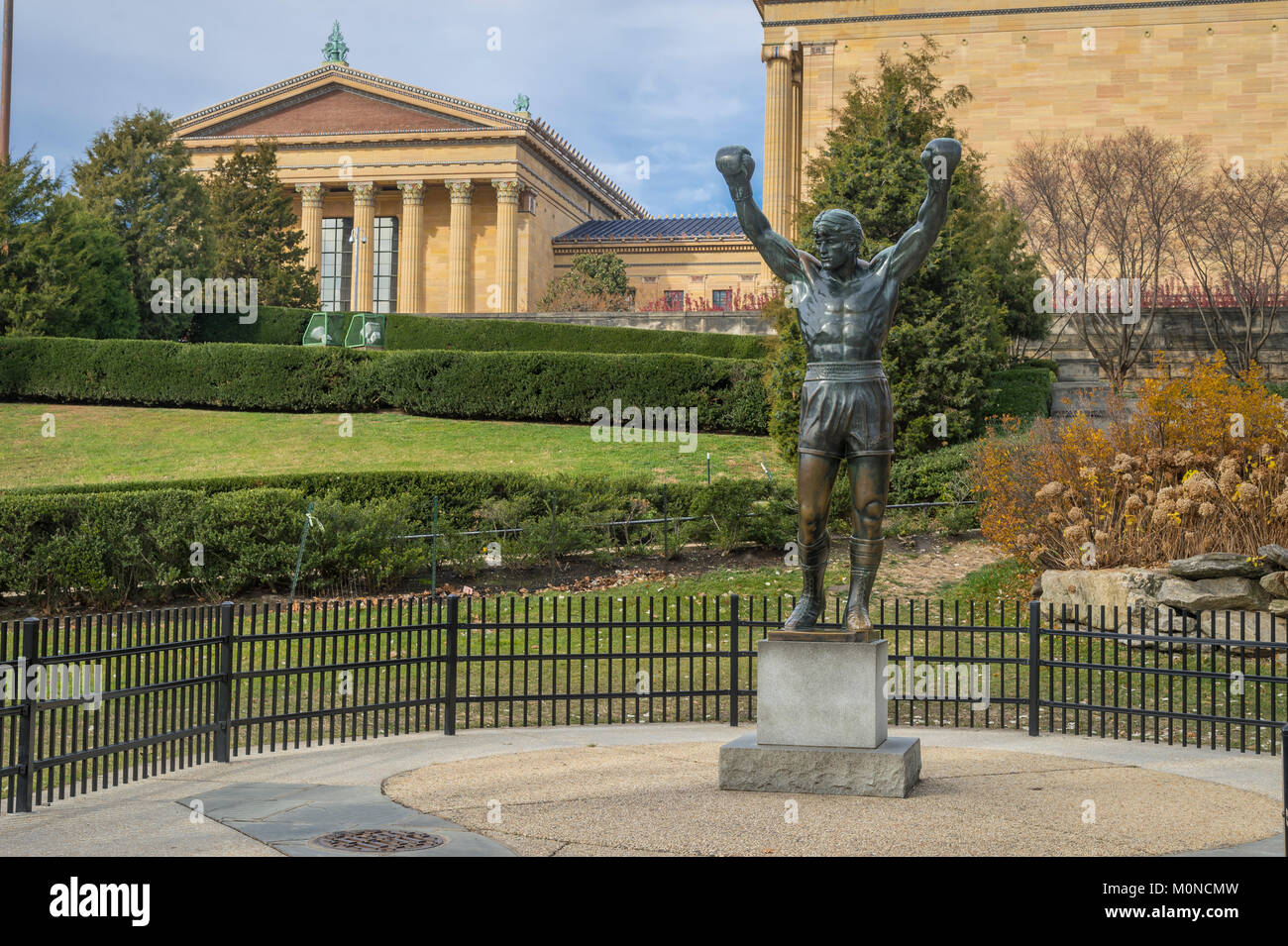 Die Rocky Statue, Philadelphia Art Museum, Philadelphia PA USA Stockfoto
