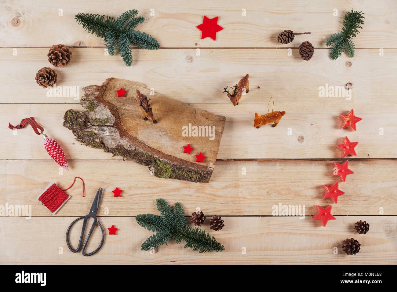 Produkte für Weihnachten Dekoration Stockfoto