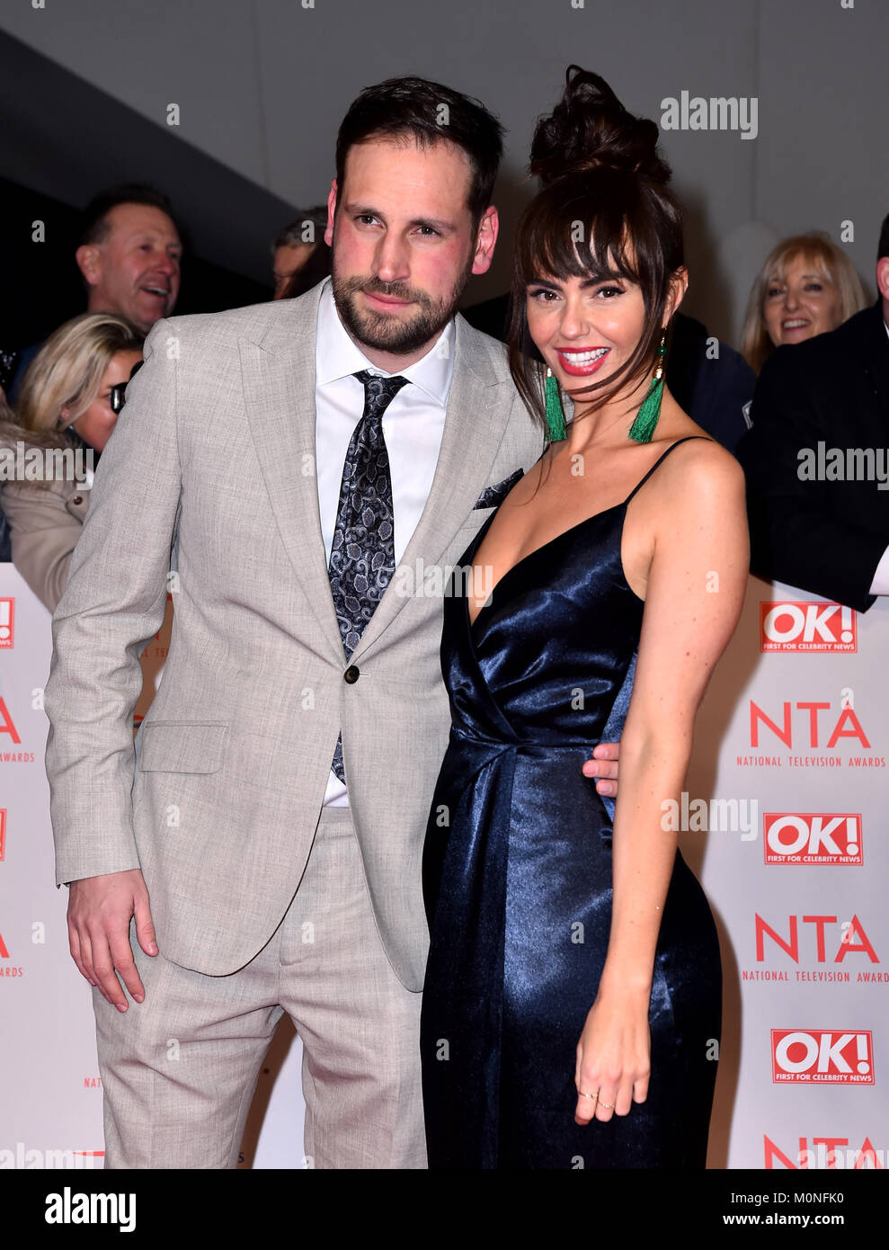 Jennifer Metcalfe und Greg Lake Besuch der National Television Awards 2018 in der O2 Arena in London statt. PRESS ASSOCIATION Foto. Bild Datum: Dienstag, 23. Januar 2018. Siehe PA Geschichte SHOWBIZ NTAs. Photo Credit: Matt Crossick/PA-Kabel Stockfoto