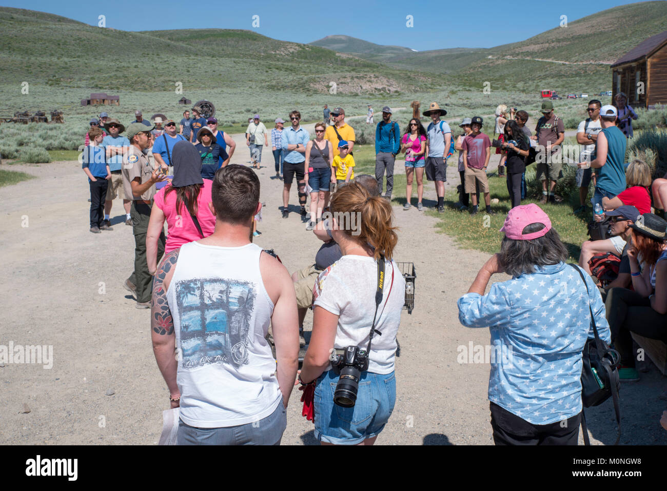 Bild aus Bodie State Historic Park in der Nähe des Mono Lake und Bridgeport, Kalifornien. Stockfoto