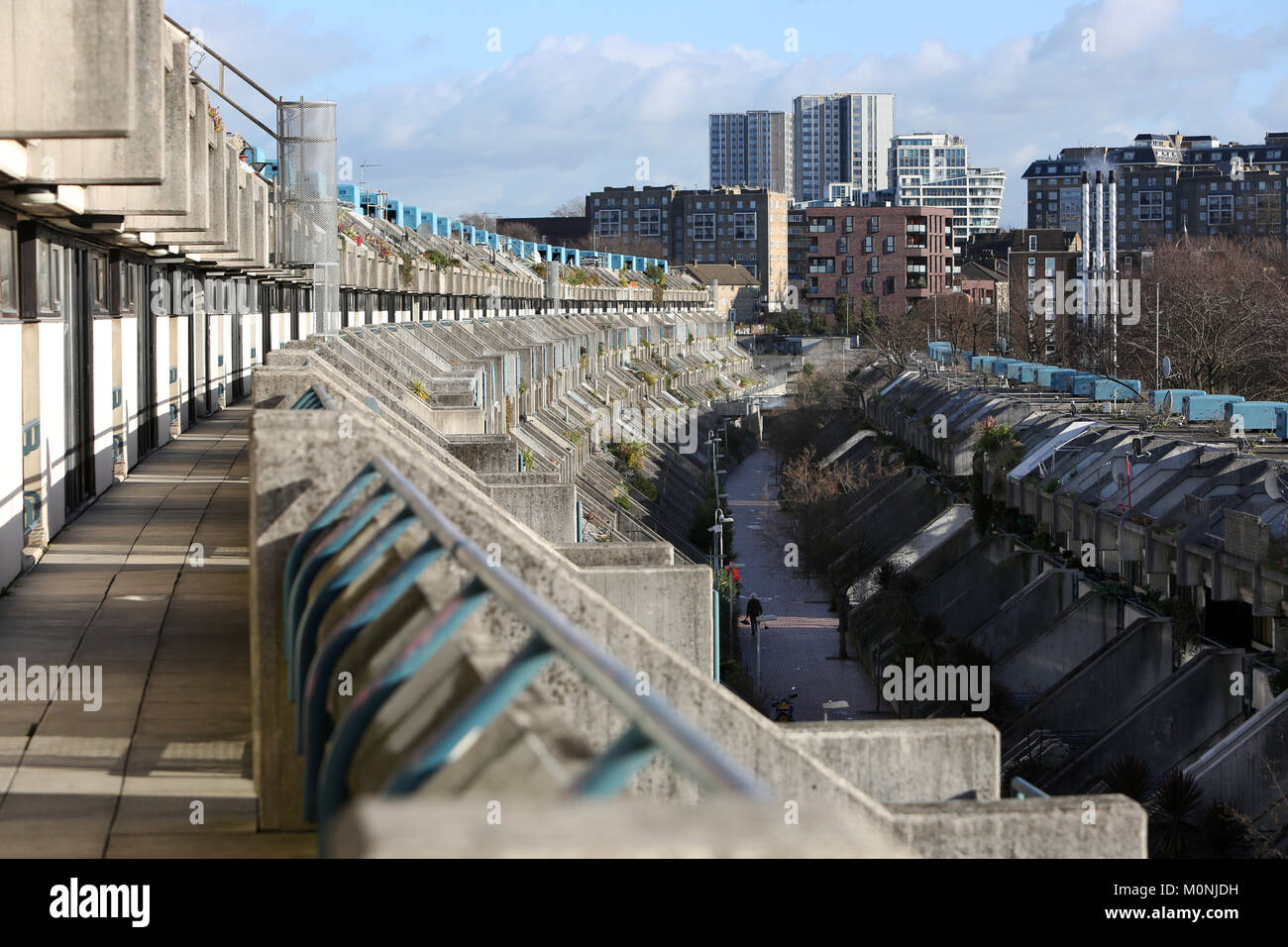 Die berühmten architektonischen Alexandra und Ainsworth Immobilien in der Abbey Road in London, Großbritannien. Stockfoto