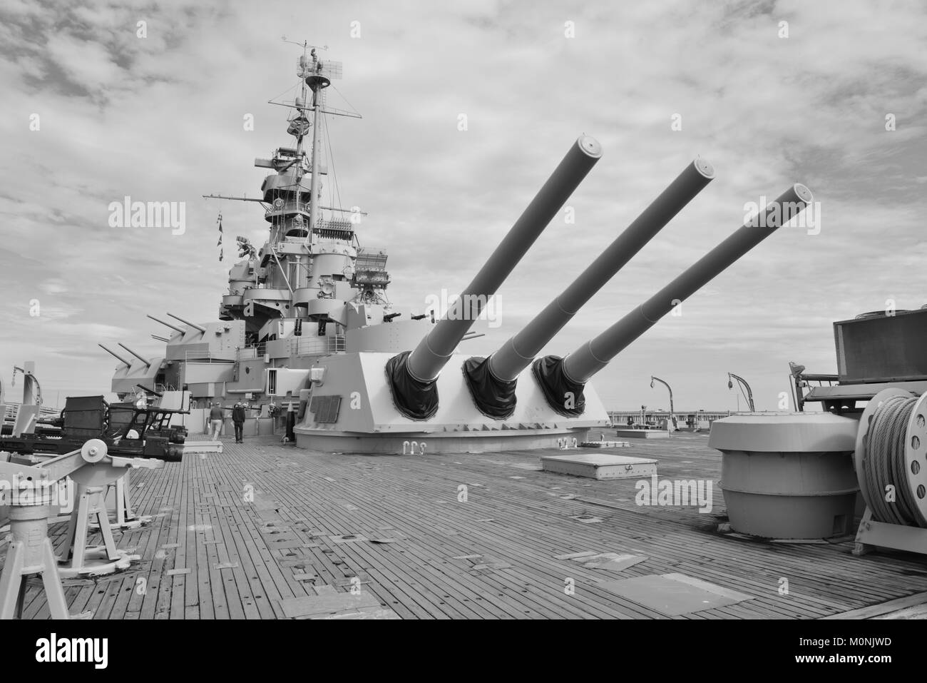 USS Alabama eine Dakota class Battleship Stockfoto