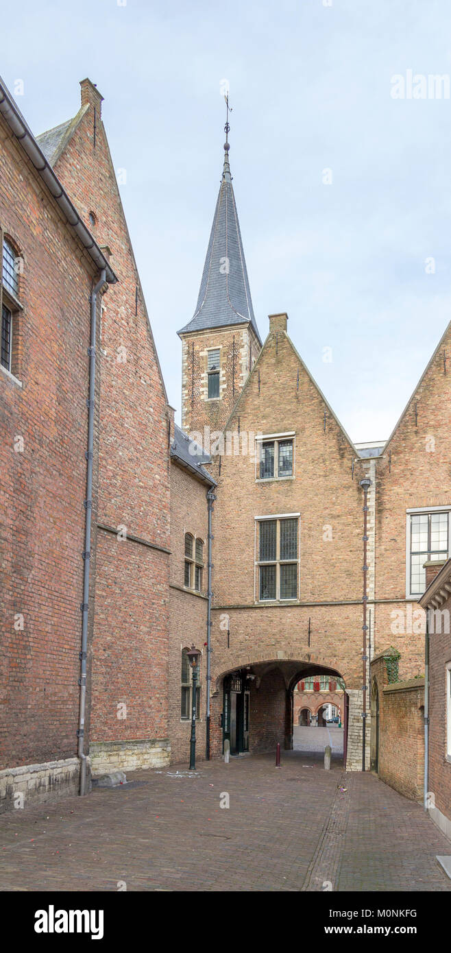 Landschaft um Abtei Middelburg in Middelburg in der niederländischen Provinz Zeeland Stockfoto