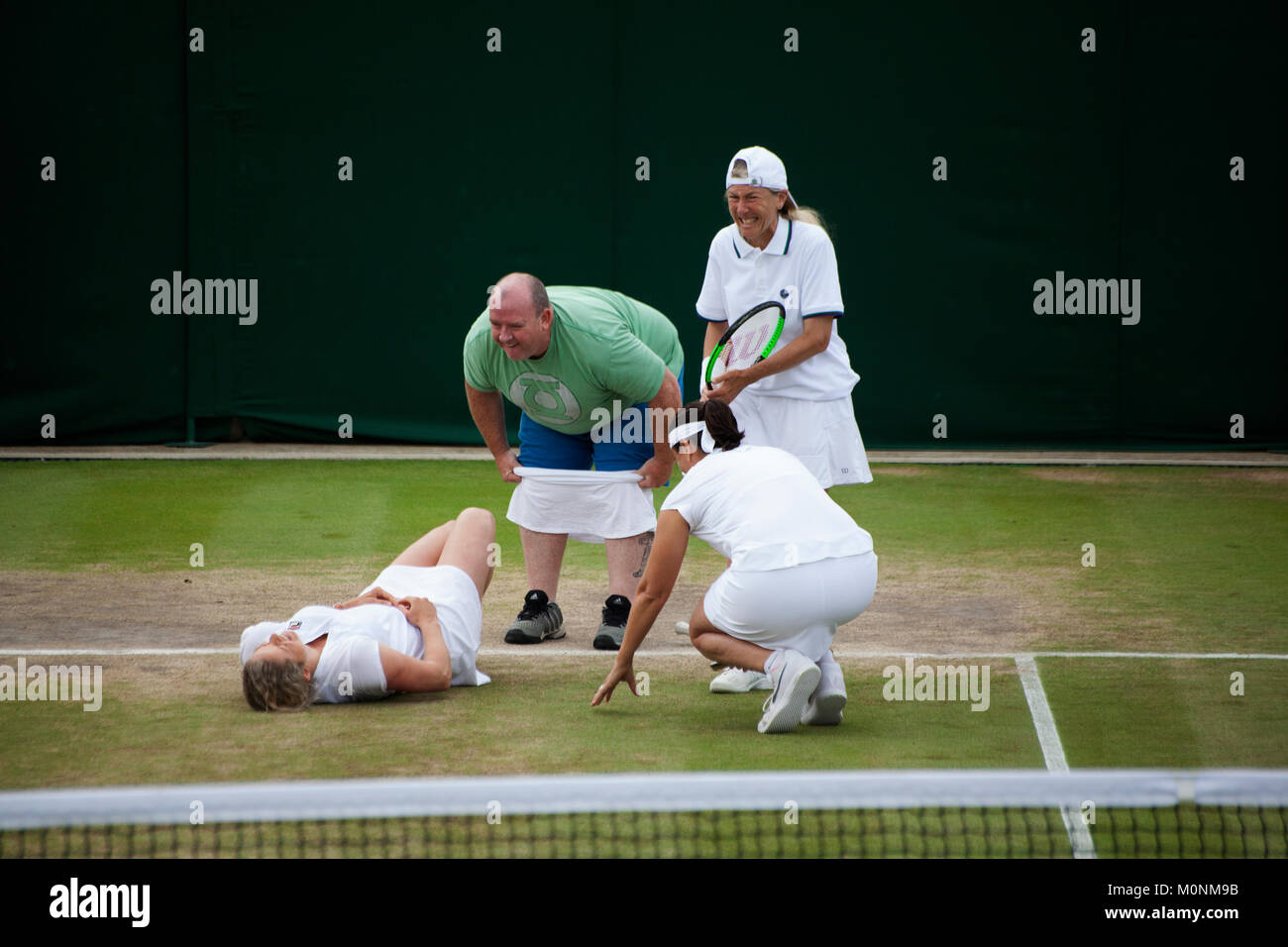 Kim Clijsters und Chris Quinn, Wimbledon Stockfoto