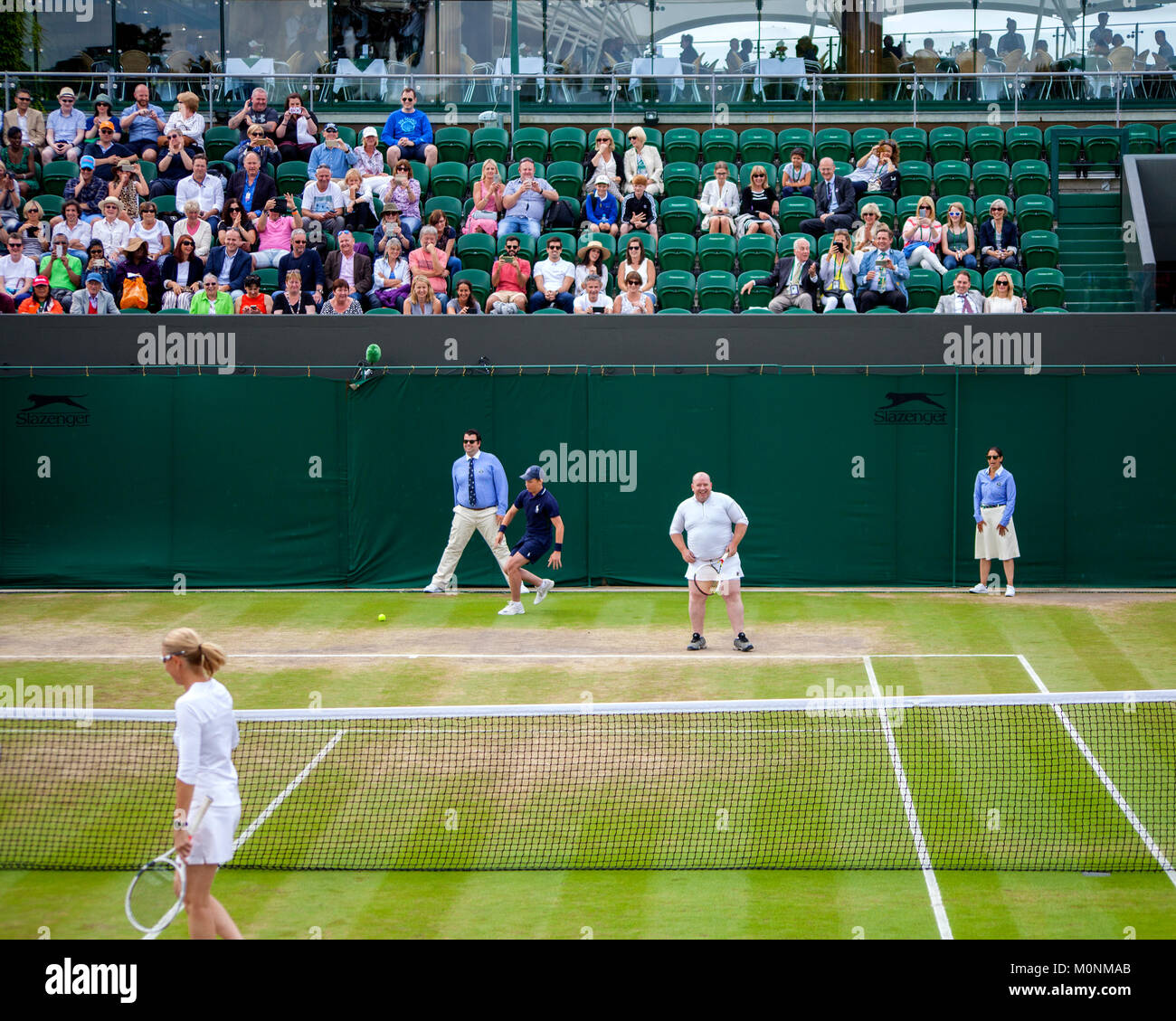 Kim Clijsters und Chris Quinn, Wimbledon Stockfoto