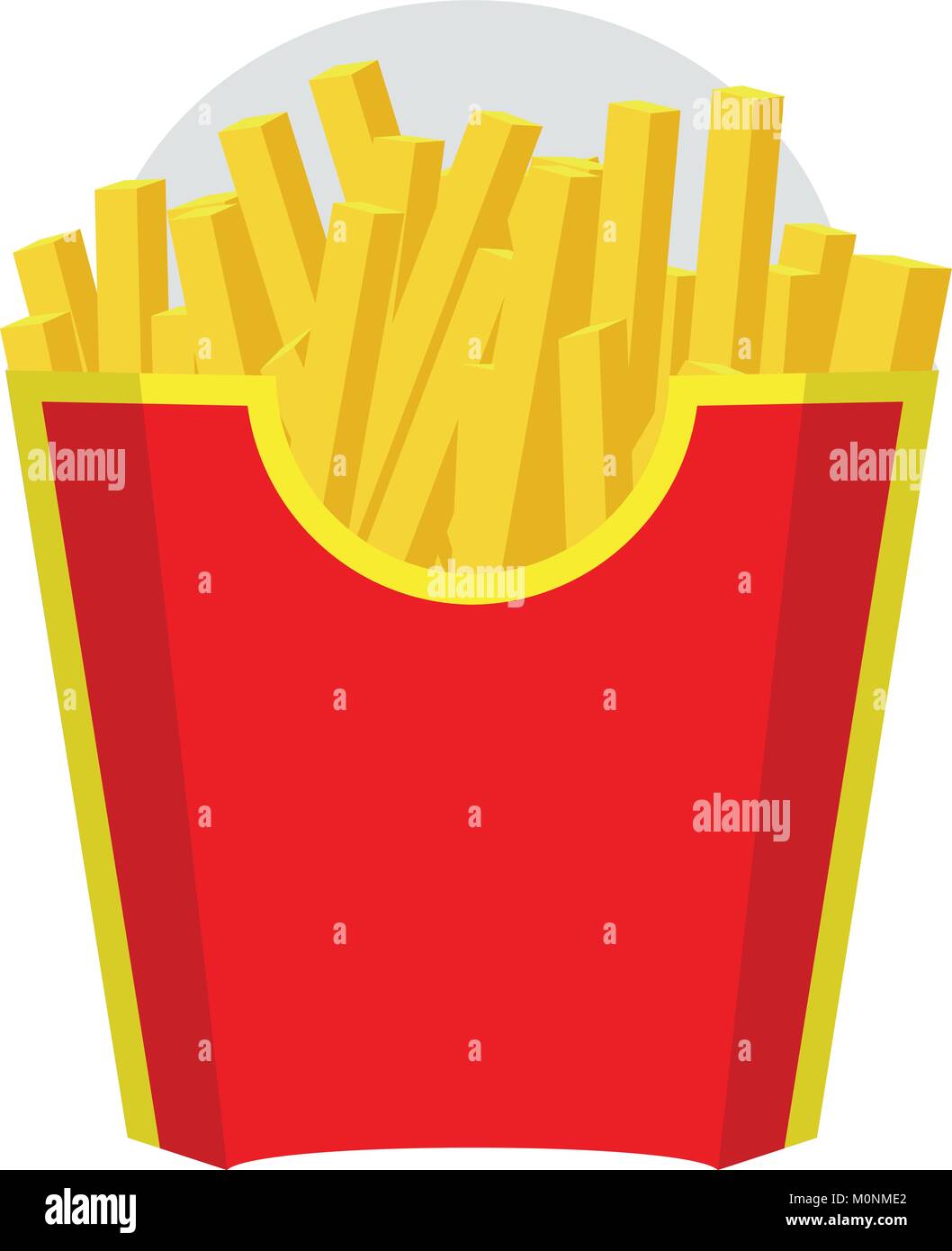 Leere Verpackung Fur Pommes Frites Fast Food Symbol Farbe Rot Design Vektor Mit Flach Und Farbe Design Stock Vektorgrafik Alamy