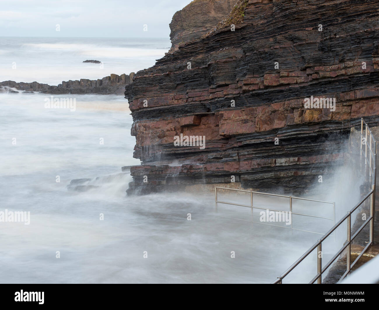 Bude Meer Pool Stockfoto