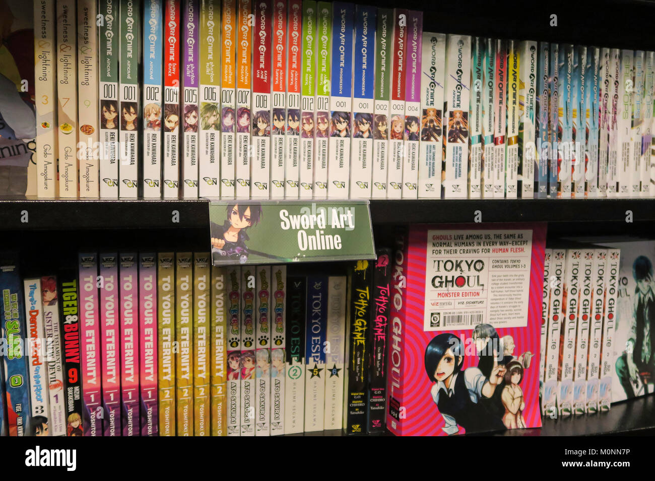 Bücher in Barnes & Noble Buchhandlung auf der Fifth Avenue, New York, USA Stockfoto