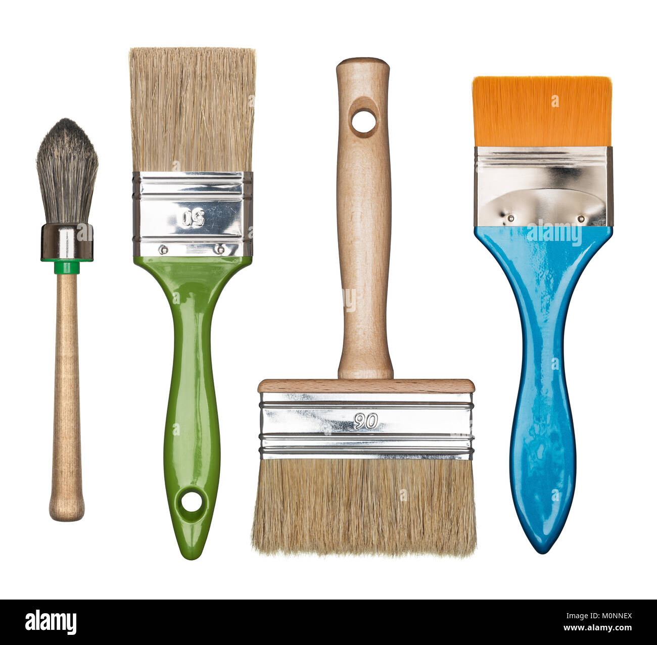 Pinsel isoliert auf weißem Stockfoto