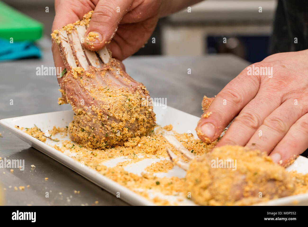 Fleisch Rezept Stockfoto