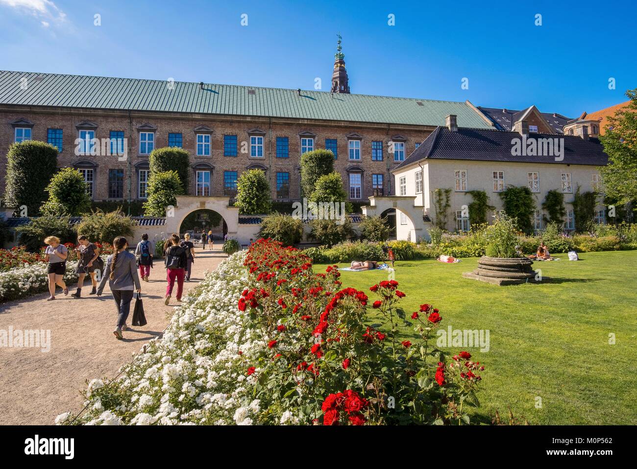 Dänemark, Seeland, Kopenhagen, Slotsholmen Bezirk, Königliche Bibliothek Garten (kongelige Bibliotekhave) Stockfoto