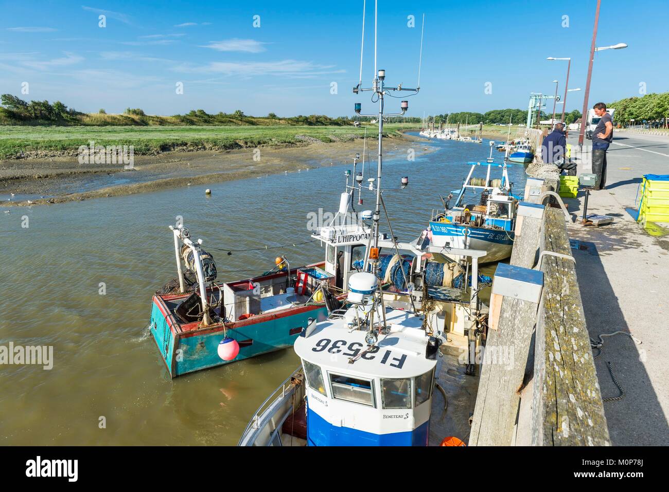 Frankreich, Picardie, Cayeux-sur-Mer, Le Cayeux-sur-Mer, einem kleinen Fischerdorf im Süden der Bucht der Somme Stockfoto