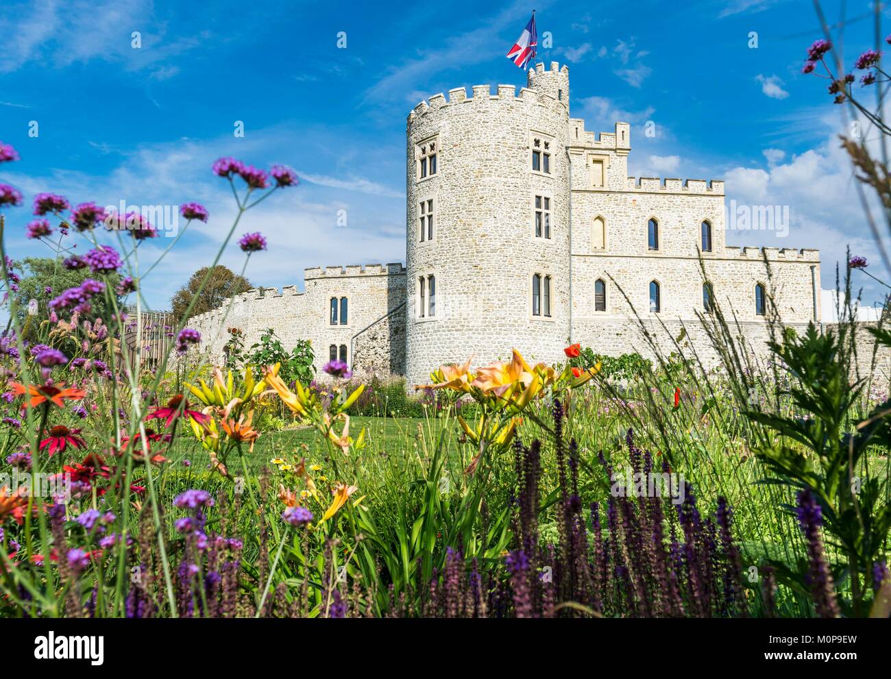 Frankreich, Pas-de-Calais, Condette, Hardelot Burg aus dem 13. Jahrhundert stammenden Schloss umgestaltet in einem Herrenhaus aus dem 19. Jahrhundert Stockfoto