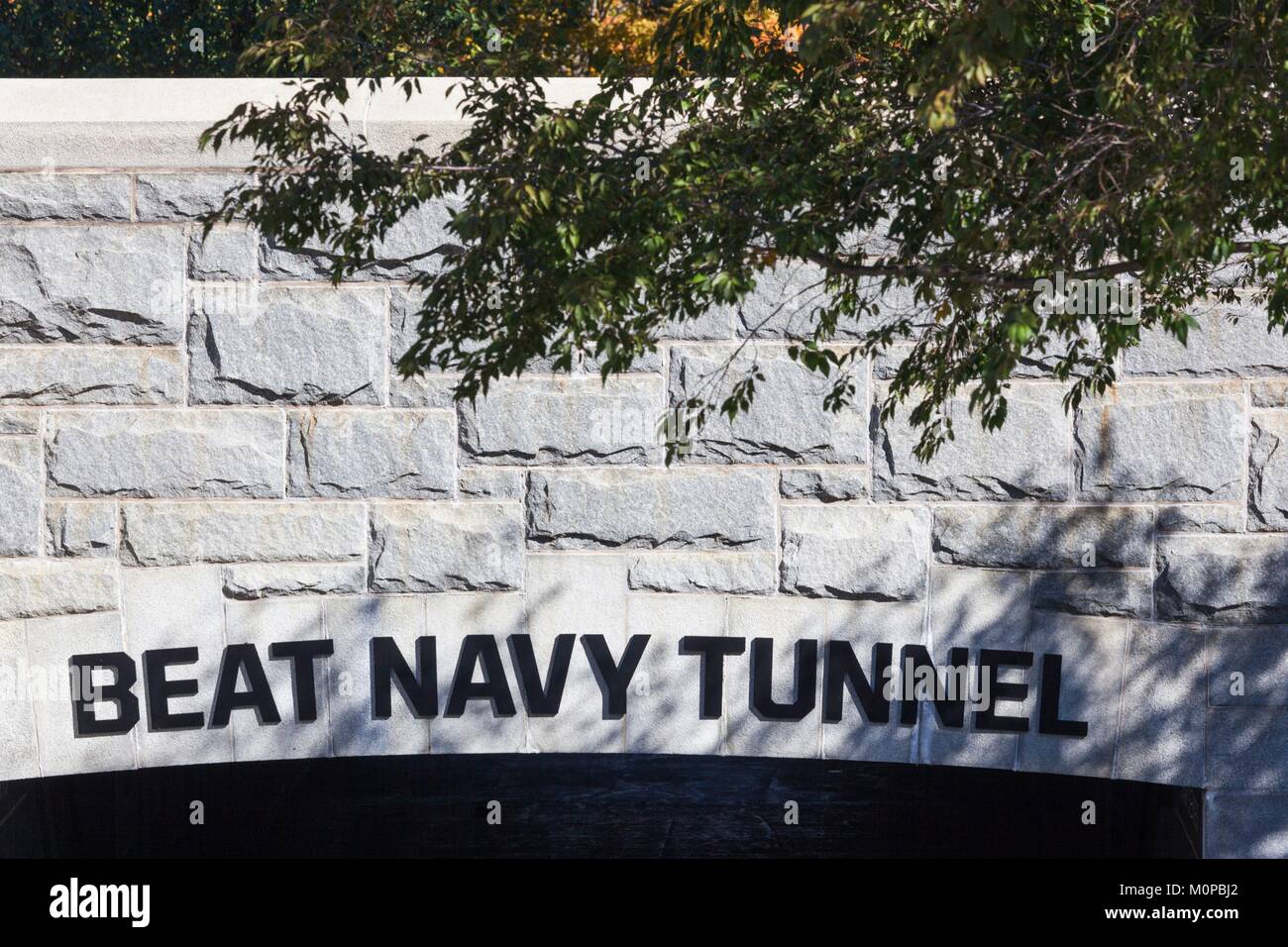 United States, New York, Hudson Valley, West Point, US Military Academy West Point, der Beat Marine Tunnel Stockfoto