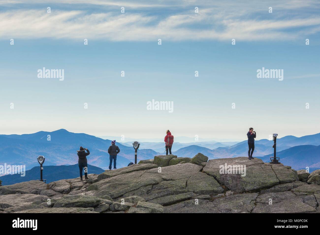 United States, New York Adirondack Mountains, Wilmington, Whiteface Mountain, Wanderer, Herbst Stockfoto