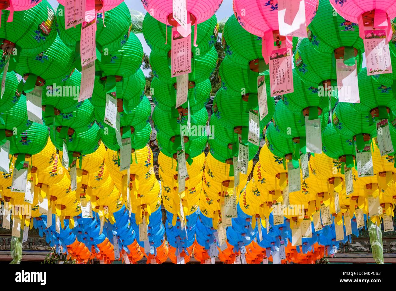 South Korea, North Gyeongsang Provinz, Gyeongju National Park, Gyeongju, Bulguksa Tempel im Jahre 774 erbaut ist ein UNESCO Weltkulturerbe Stockfoto