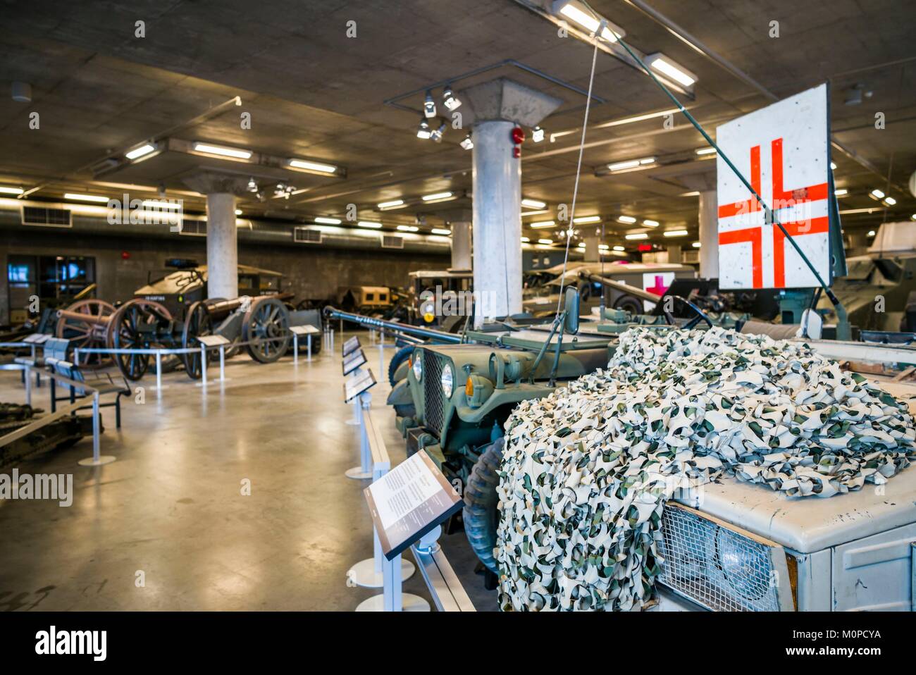 Kanada, Ontario, Ottawa, die Hauptstadt von Kanada, Canadian War Museum, heute militärische Fahrzeuge Stockfoto
