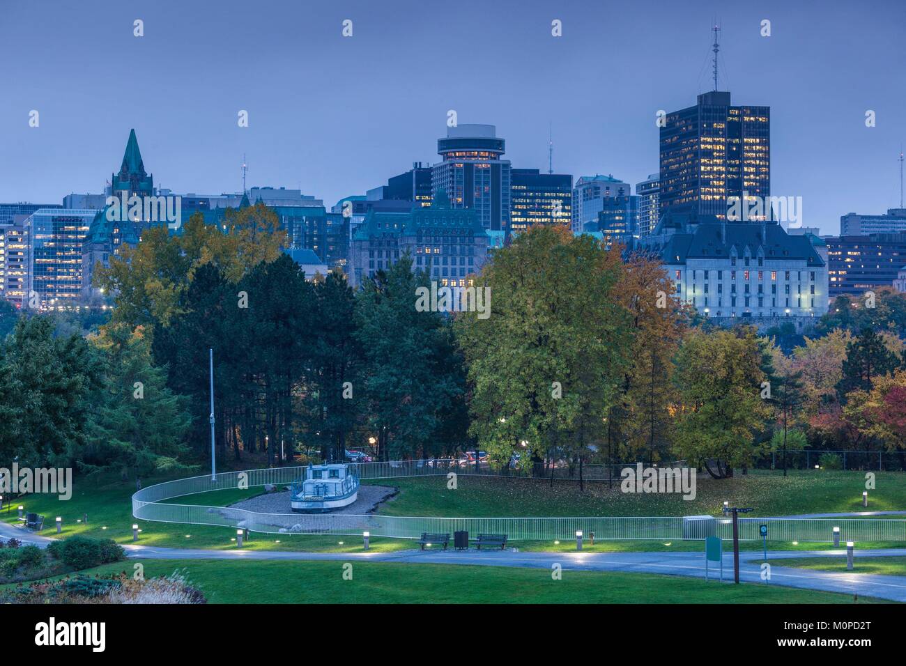 Kanada, Ontario, Ottawa, der Hauptstadt Kanadas, Stadtblick, Abend Stockfoto