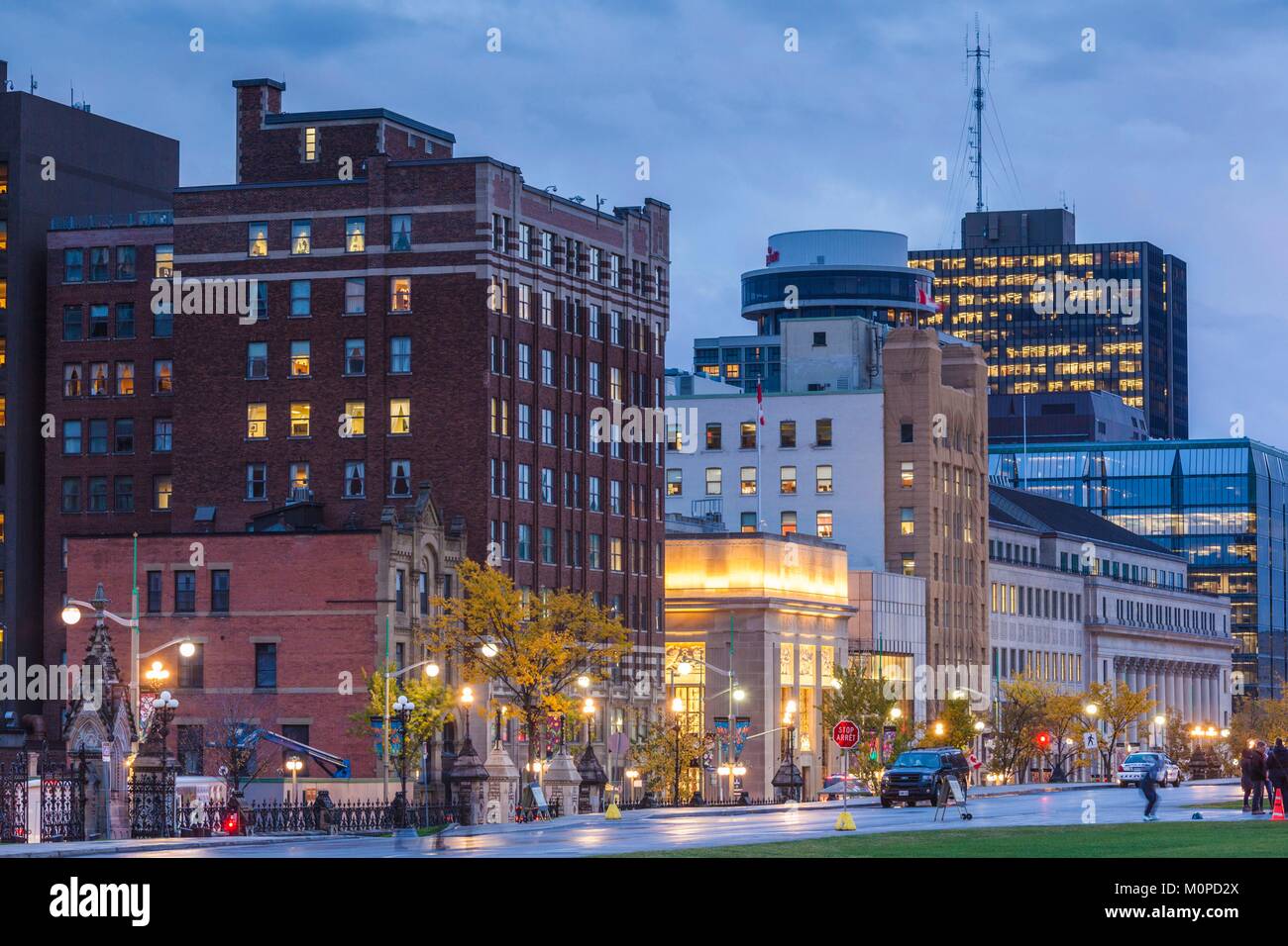 Kanada, Ontario, Ottawa, der Hauptstadt Kanadas, Stadtblick, Abend Stockfoto