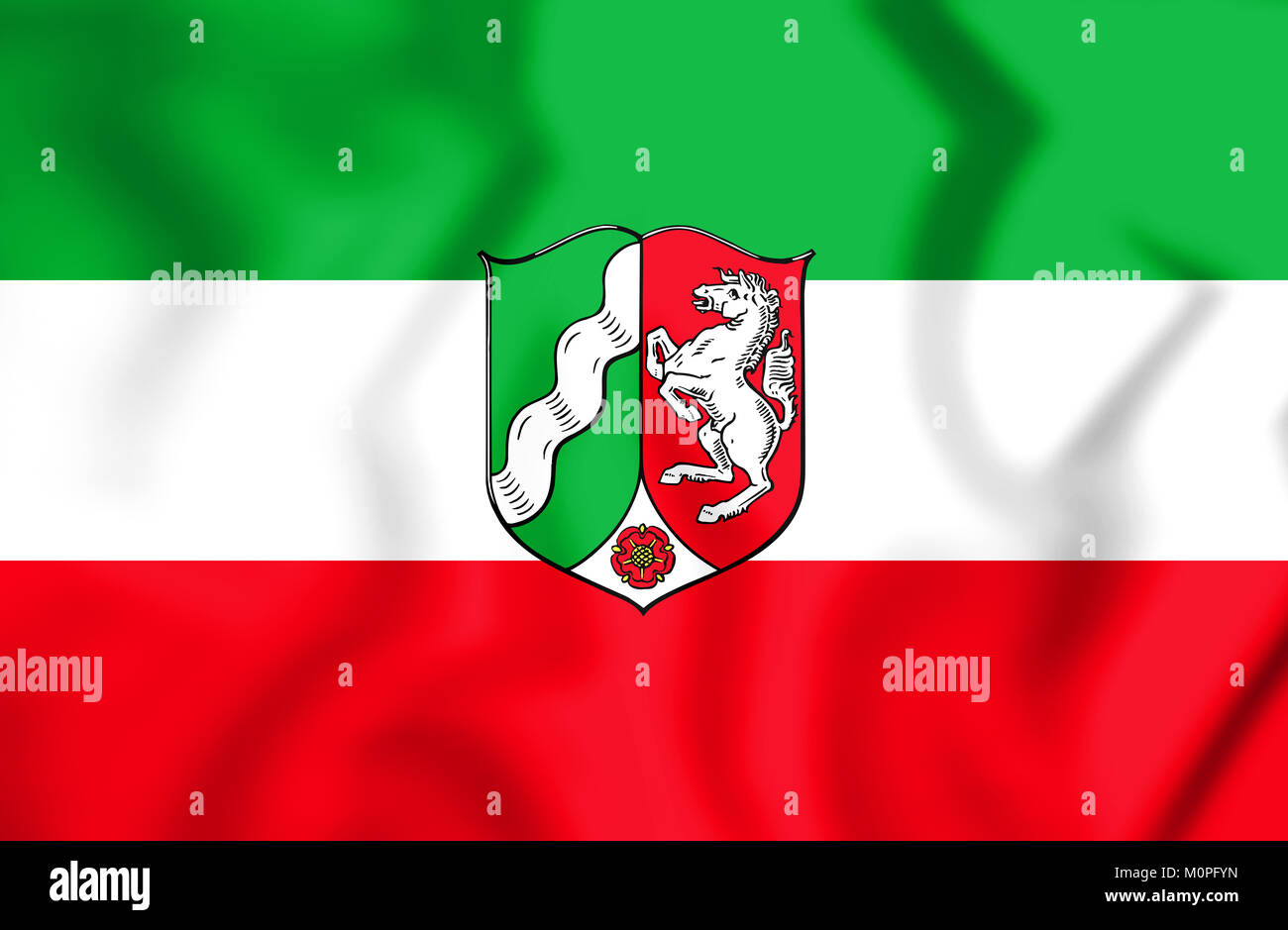 Die Flagge Von Nordrhein-Westfalen Als Autodekor