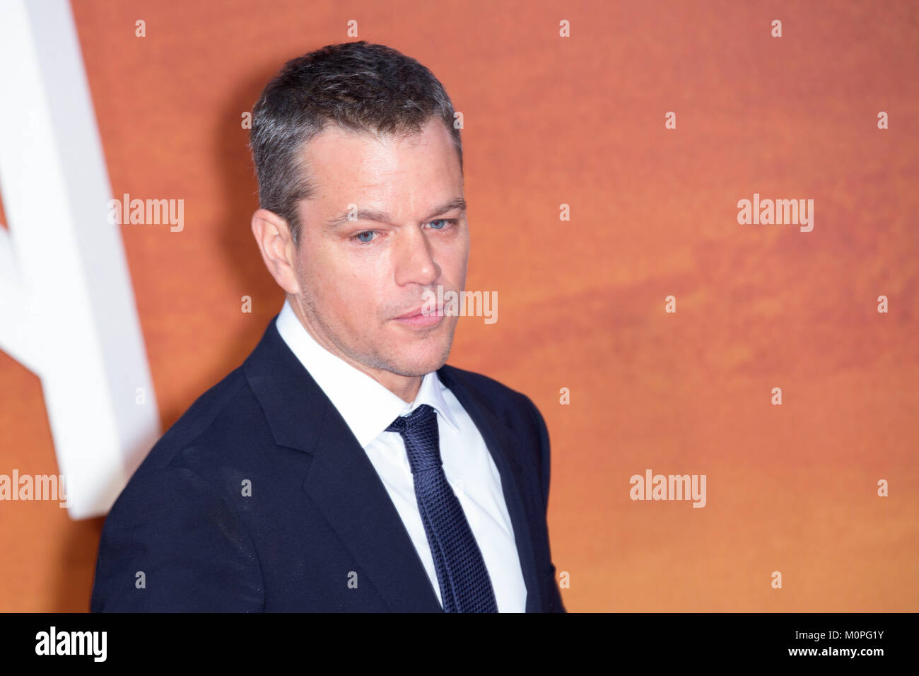 London, UK, 24. September 2015, Matt Damon, Europäische Premiere des "Mars" im Odeon Leicester Square. Mariusz Goslicki/Alamy Stockfoto