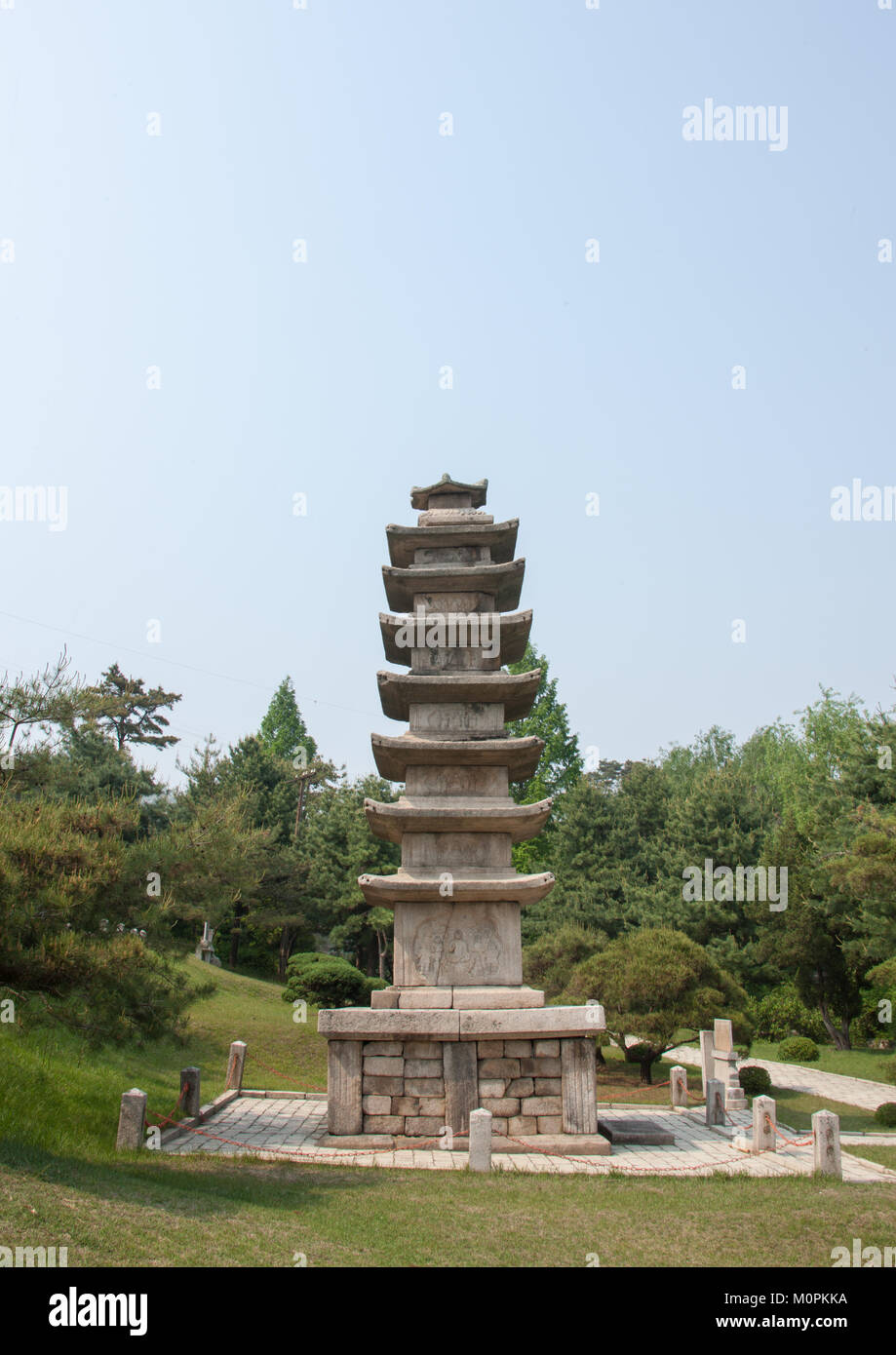 Pagode in der Koryo Museum, North Hwanghae Province, Kaesong, Nordkorea Stockfoto