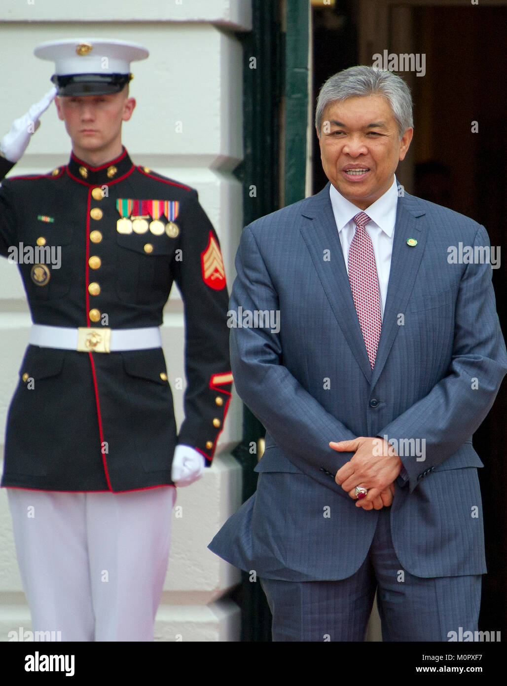 Dr Ahmad Zahid Hamidi Stellvertretender Premierminister Von Malaysia Kommt Fur Die Arbeitsessen Fur Die Leiter Der Delegationen Auf Der Nuclear Security Summit Auf Dem Sudrasen Des Weissen Hauses In Washington Dc Am