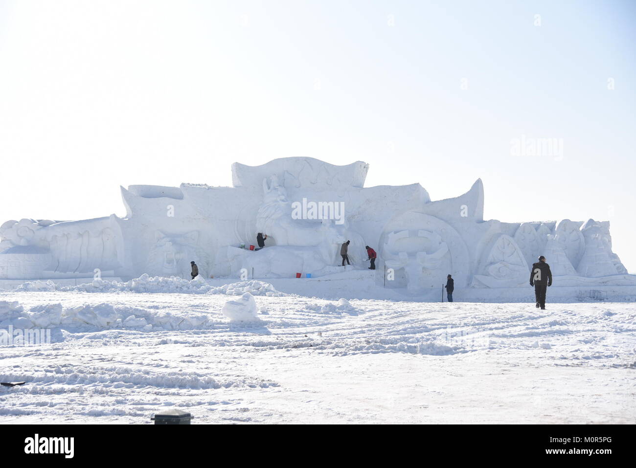 Hohhot, Hohhot, China. 14 Jan, 2018. Hohhot, China - 14. Januar 2018: Eis und Schnee Festival ist in Hohhot, Innere Mongolei im Norden Chinas autonomen Region. Credit: SIPA Asien/ZUMA Draht/Alamy leben Nachrichten Stockfoto