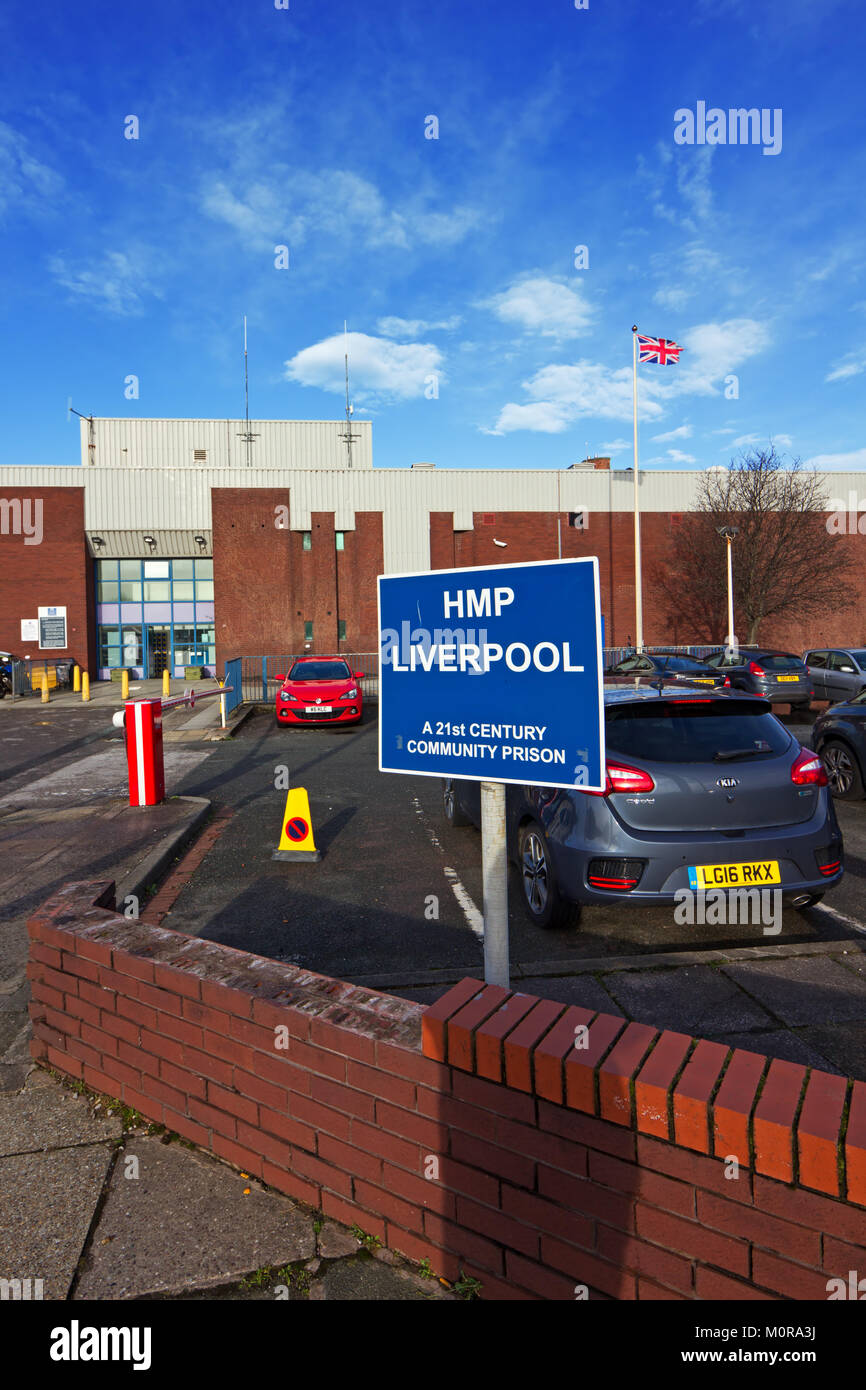 Walton, Liverpool, Großbritannien. 24. Januar 2018. HMP Liverpool, ein Bericht von HM Chief Inspector der Gefängnisse, die schlimmsten Bedingungen, die er je gesehen hatte. Credit: Ken Biggs/Alamy Leben Nachrichten. Stockfoto