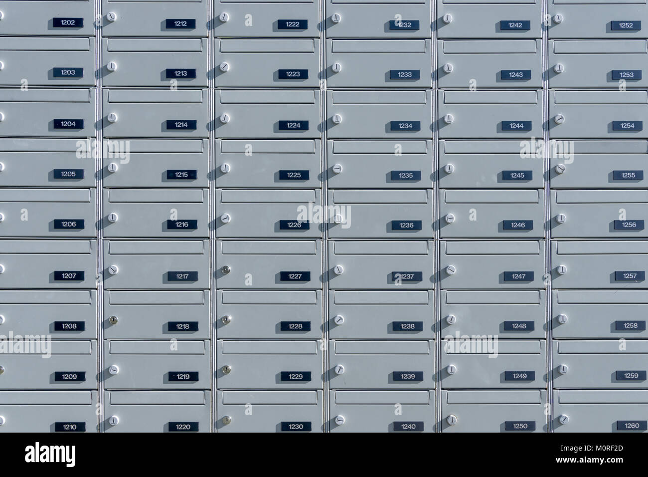 Mail Boxes, kein Name, Kanton Wallis, Schweiz, Stockfoto