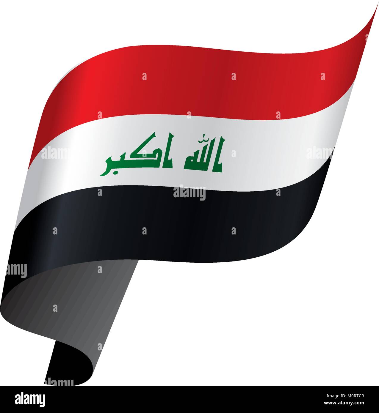 Irakische Flagge, Vektor, Abbildung Stock Vektor
