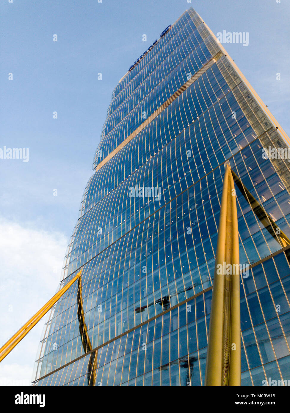 Allianz Tower, der Gerade, die gerade eine ist ein 50-Etage 209 Meter hohen Wolkenkratzer in Mailand, Italien. 23. Januar 2018. Allianz Italia Neue headquarte Stockfoto