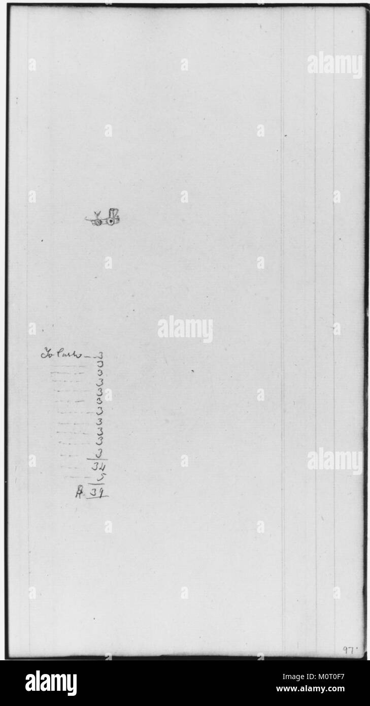 Diese Skizze aus dem Skizzenbuch eines Künstlers zeigt einen Wagen und begleitende Figuren, die die Fähigkeit des Künstlers zeigen, Bewegungen und Details mit Bleistift oder Tinte festzuhalten. Stockfoto