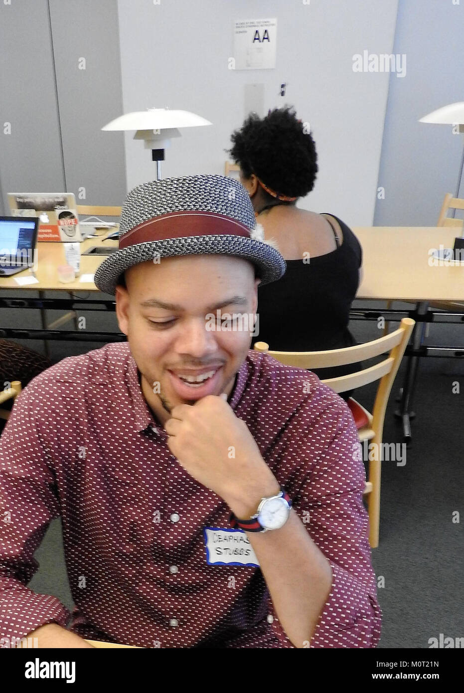 Die Ausstellung Ceaphas Stubbsâ€™ auf der MoMA im Juni 2017 präsentierte seine zeitgenössische Kunst und trug mit seinen nachdenklichen Werken zum kontinuierlichen Dialog in der modernen Kunst bei. Stockfoto