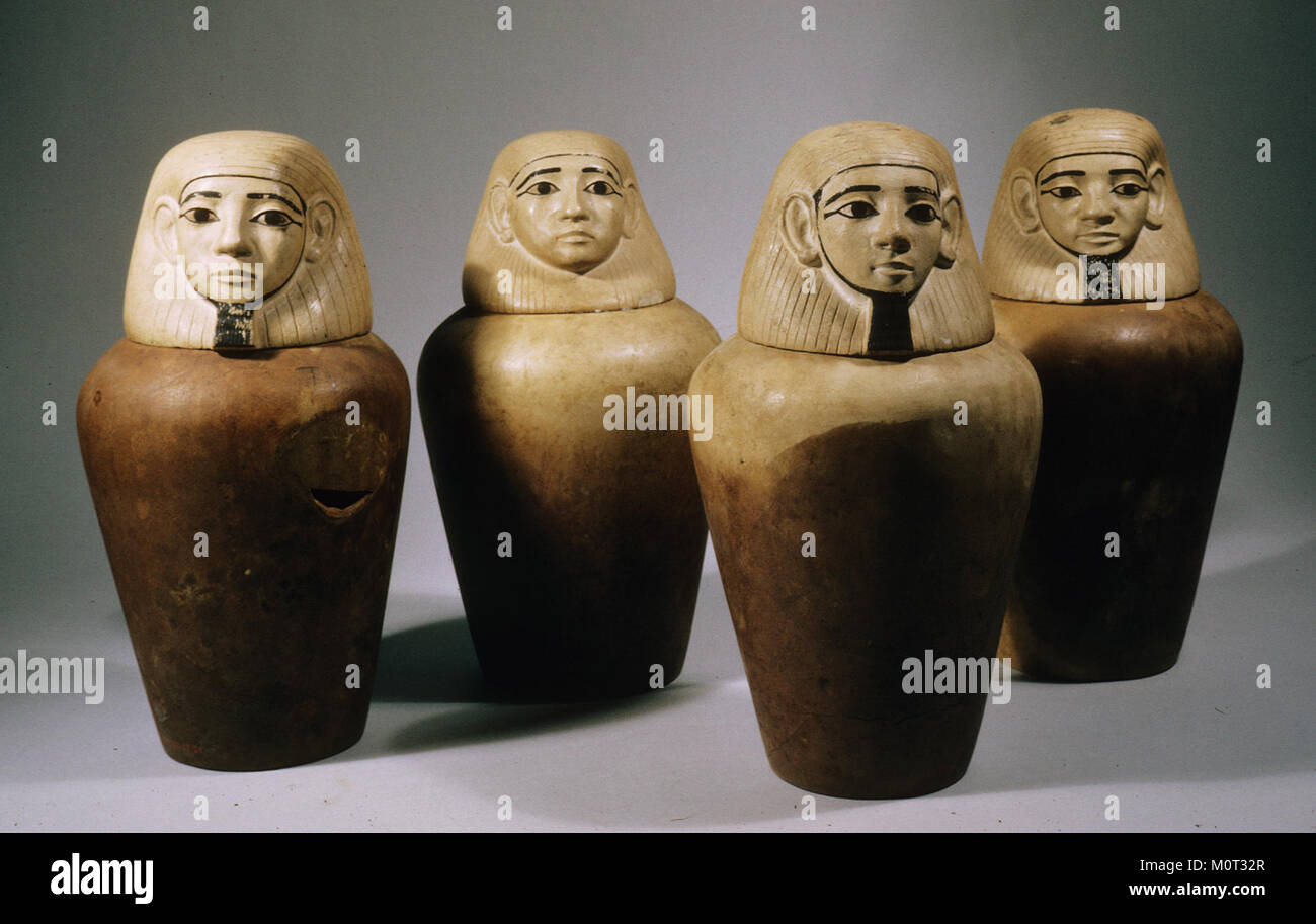 Canopic jar der Dame Nephthys MET 11.150.17 02. Stockfoto