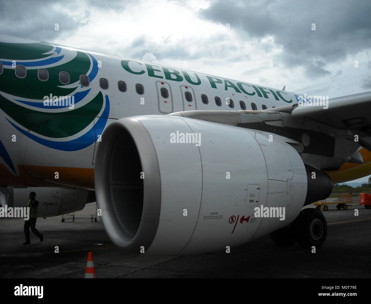 Cebu Pacific Air ist eine der wichtigsten Billigfluggesellschaften auf den Philippinen, die nationale und internationale Flüge anbietet und für ihre preisgünstigen Dienste und ihr umfangreiches Streckennetz bekannt ist. Stockfoto