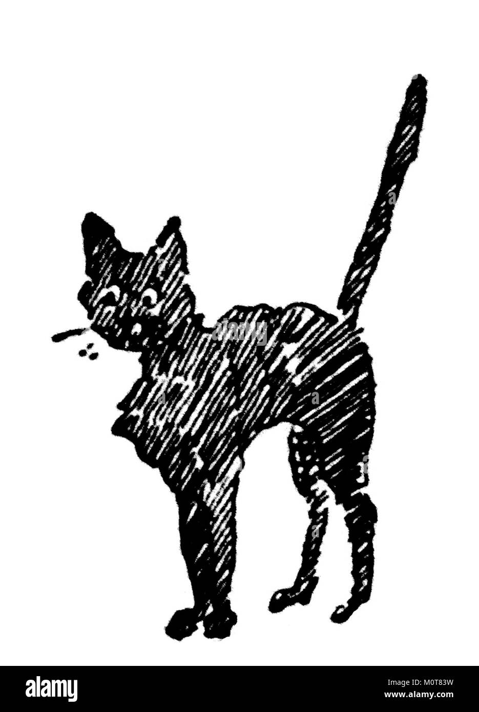 Dieses Kunstwerk aus der MET-Kollektion zeigt eine Darstellung von Katzen ohne Verwendung von Wörtern, wobei der Schwerpunkt auf visuellem Erzählen und den expressiven Qualitäten von Tiermotiven liegt. Stockfoto