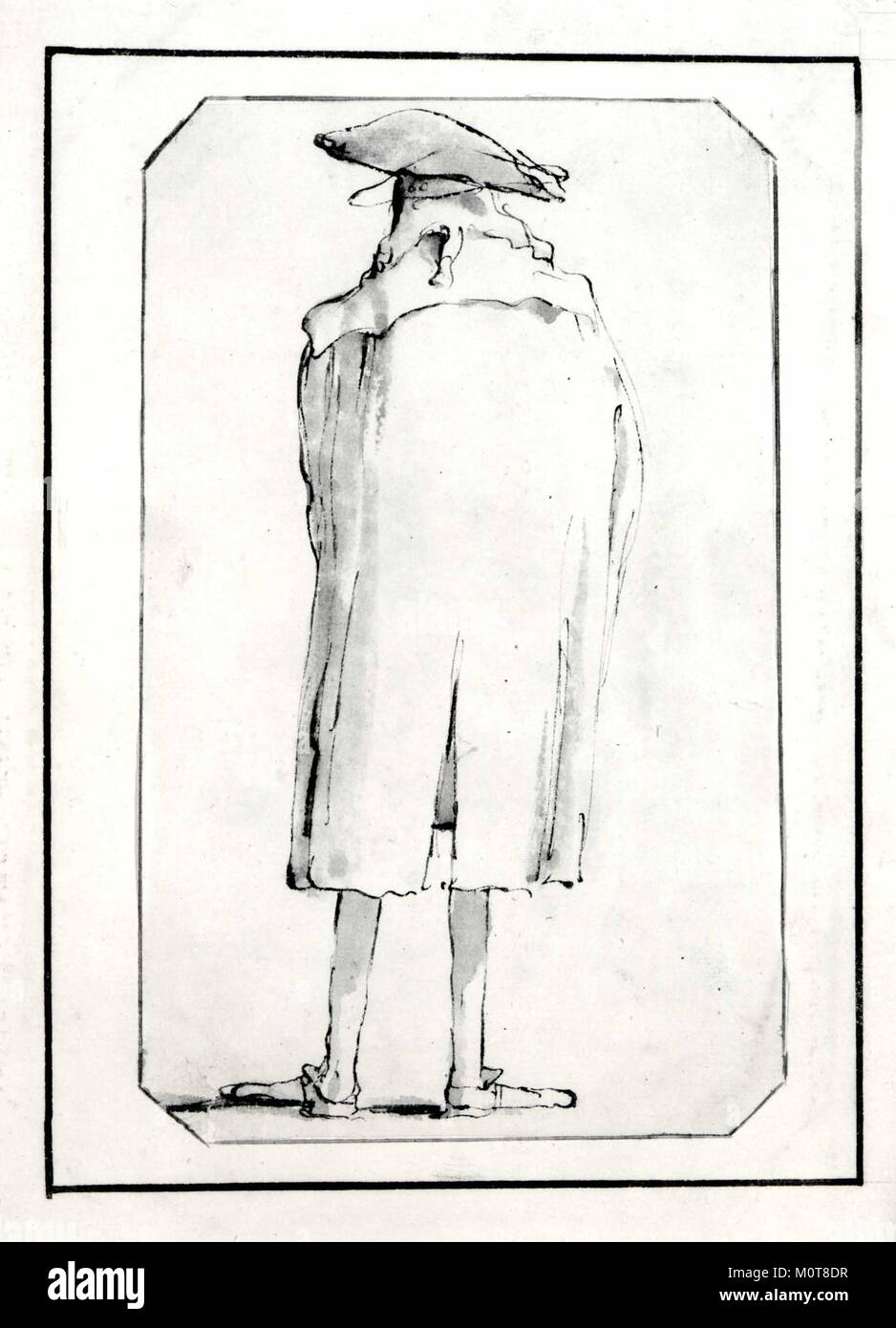 Karikatur von einem Mann von hinten gesehen MET SF -1975-1-457 Stockfoto