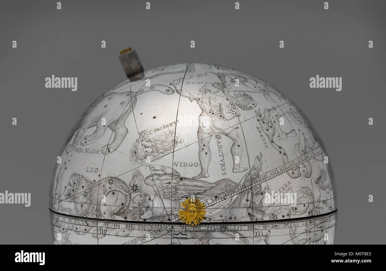 Himmelsglobus mit Uhrwerk MET DP 237707 Stockfoto