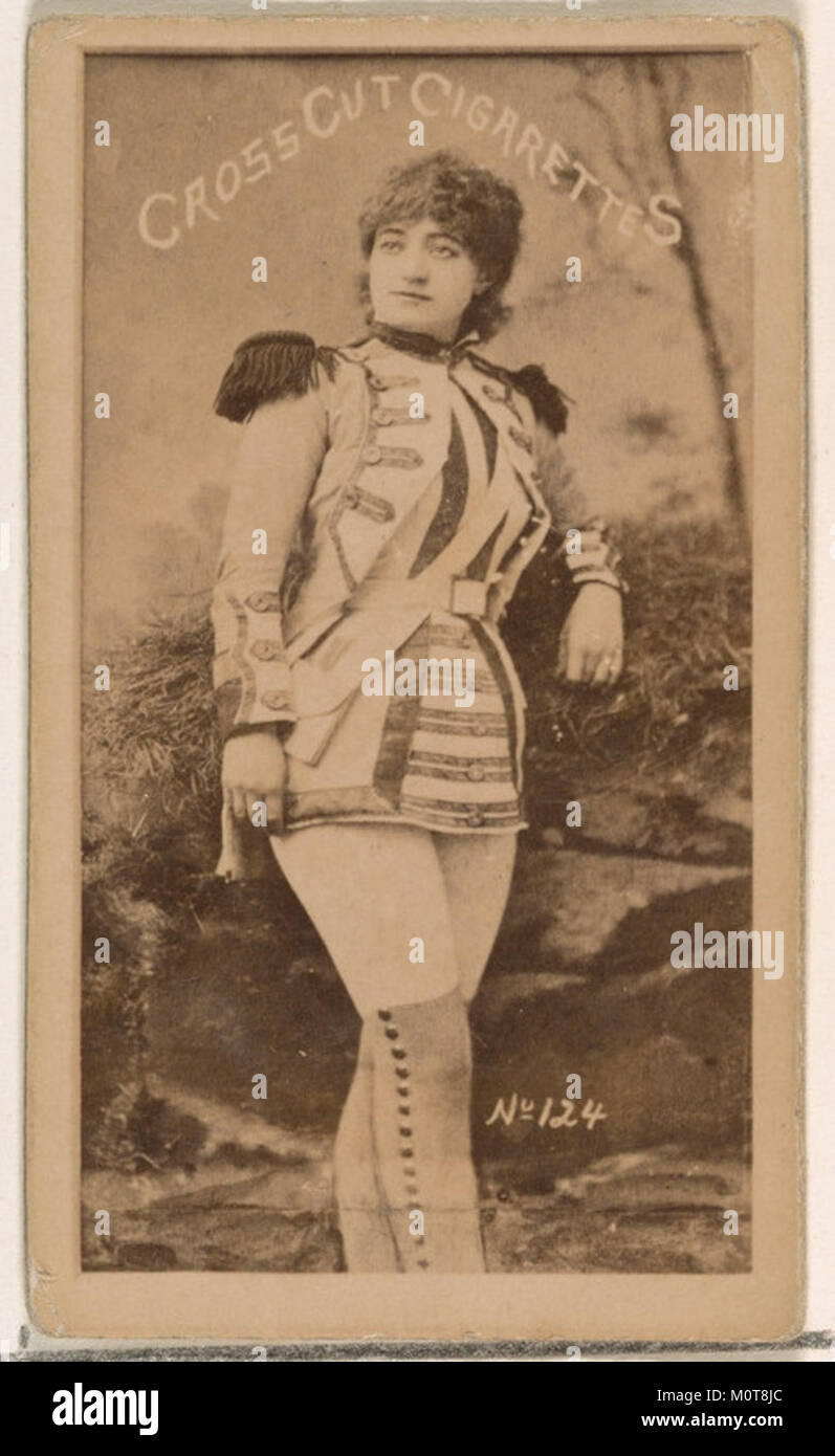 Karte Nr. 124, von den Schauspielern und Schauspielerinnen Serie (N 145-1) durch Herzog Söhne & Co. ausgestellt geschnitten Zigaretten MET DP 866137 fördern Stockfoto