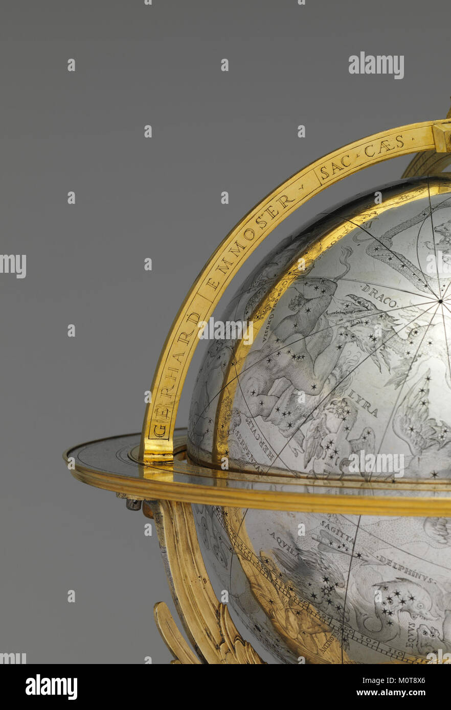 Himmelsglobus mit Uhrwerk MET DP 237710 Stockfoto