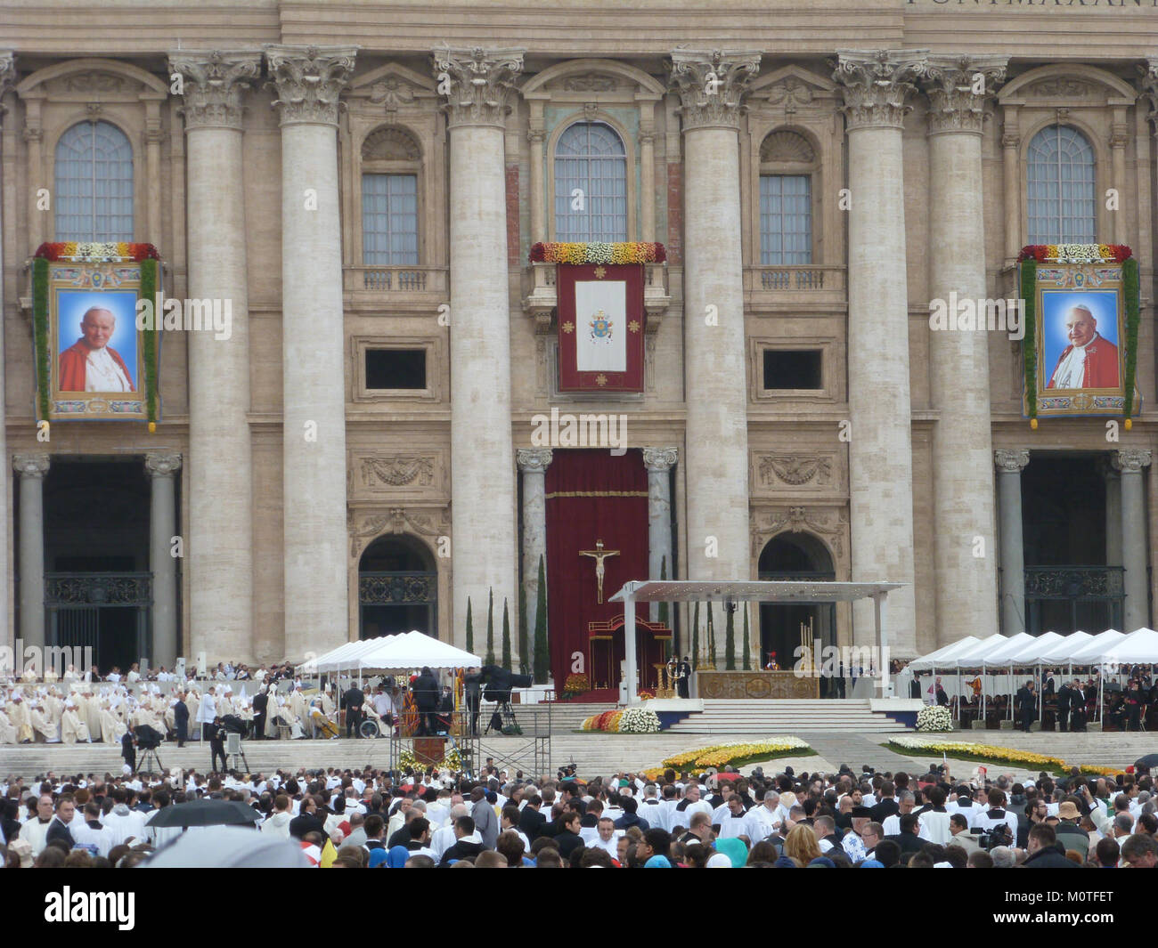 Heiligsprechung von Johannes XXIII. und Johannes Paul II. (10) Stockfoto