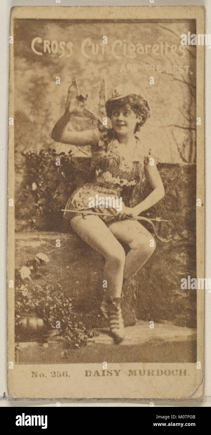 Card Number 256, mit Daisy Murdoch, ist Teil der „Actors and Actress“-Serie, die von Duke Sons & Co. Herausgegeben wurde, um Cross Cut Cigarettes zu bewerben, in der Vintage-Prominente aus dem frühen 20. Jahrhundert präsentiert werden. Stockfoto